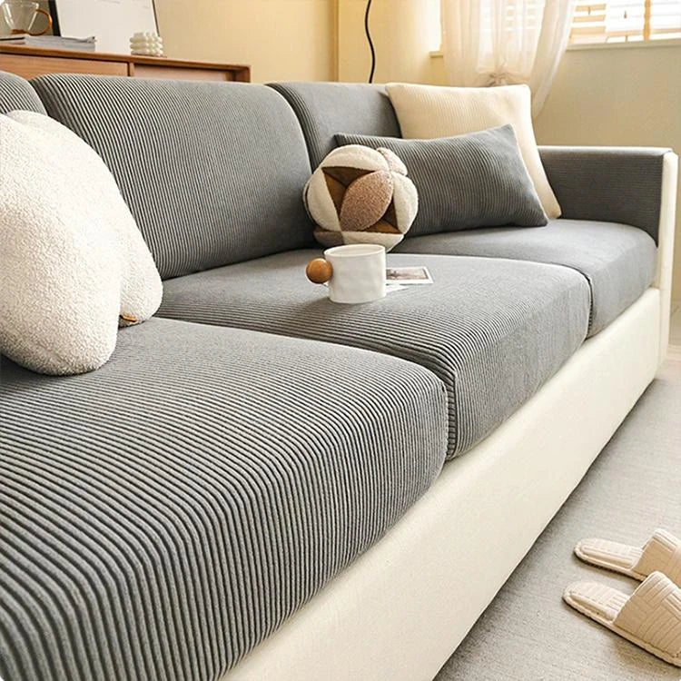 Gray Corduroy couch cover variant