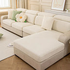 Beige Fleece couch cover variant