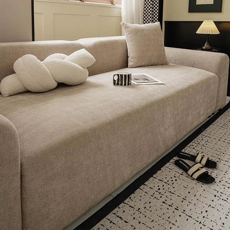 Khaki Chenille couch cover variant