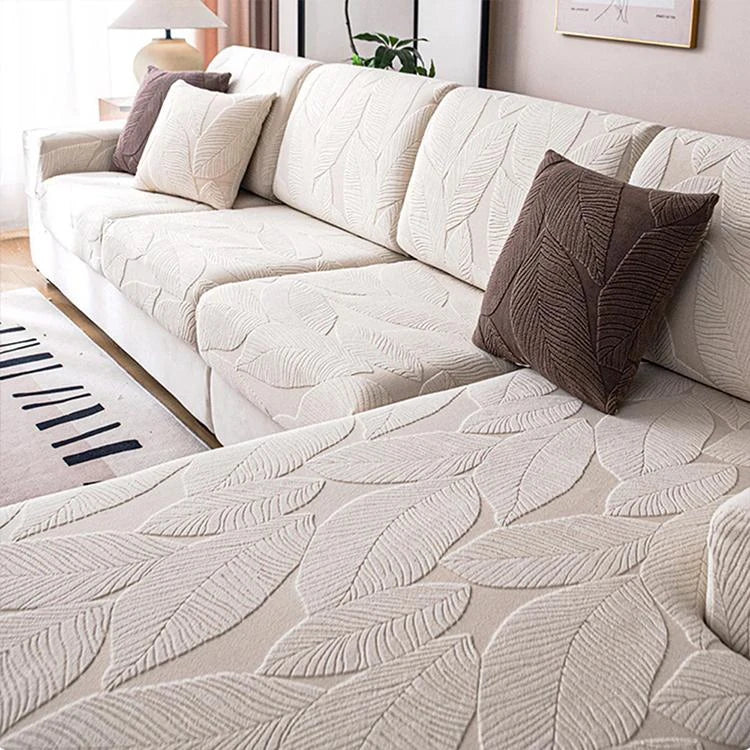 Beige Fleece couch cover variant