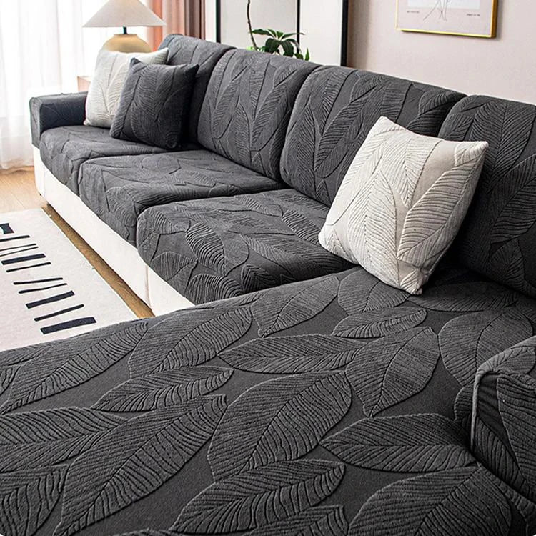 Dark gray Fleece couch cover variant