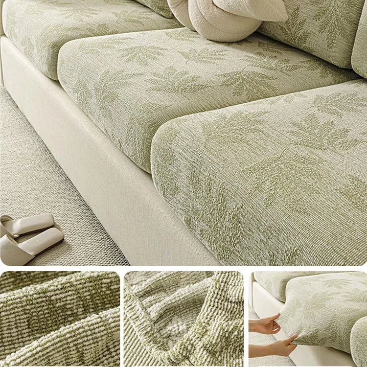 Green Chenille couch cover variant