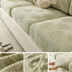 Green Chenille couch cover variant