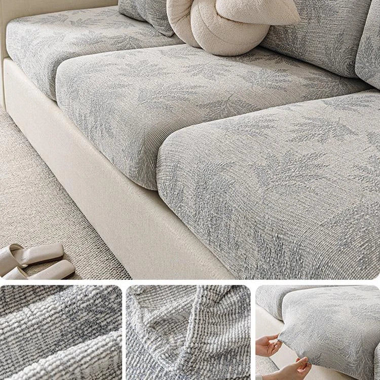 Light gray Chenille couch cover variant