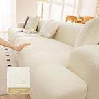 Beige Polyester couch cover variant