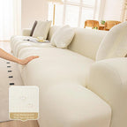 Beige Polyester couch cover variant