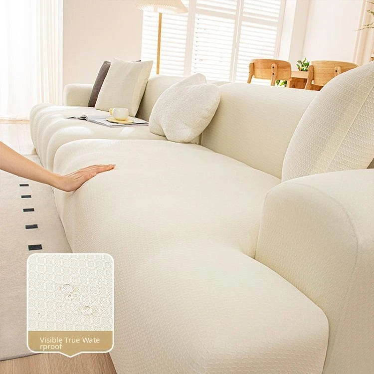 Beige Polyester couch cover variant