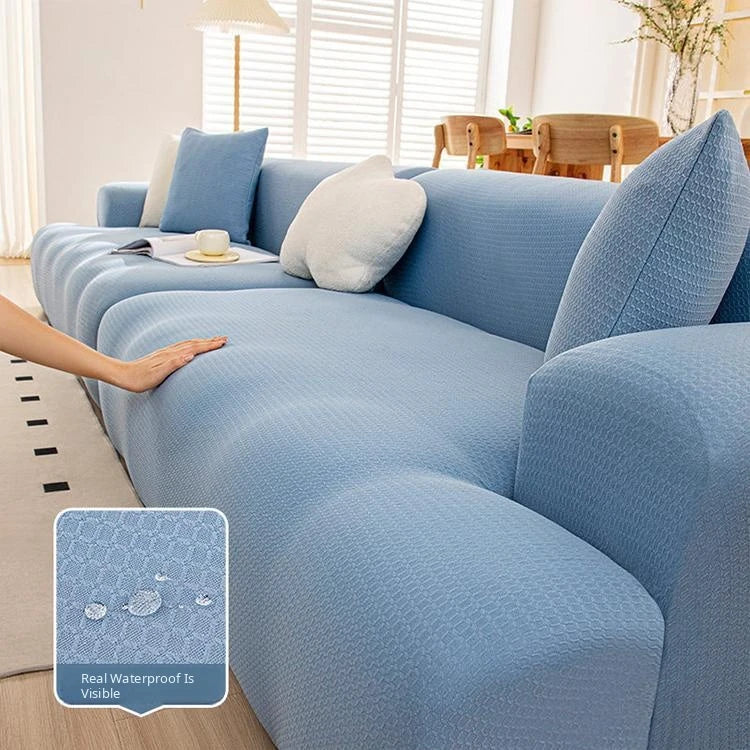 Blue Polyester couch cover variant