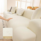 Beige Polyester couch cover variant