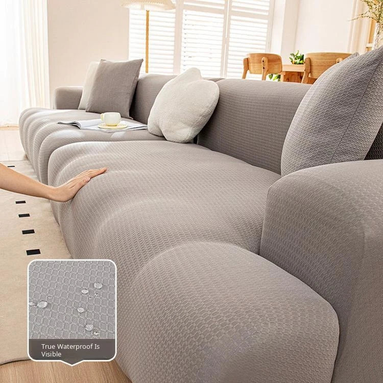 Light gray Polyester couch cover variant