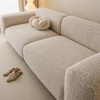 Beige Chenille couch cover variant