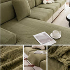 Green Fleece couch cover variant