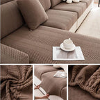 Light brown Fleece couch cover variant