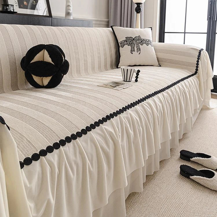Chenille couch cover product view 1