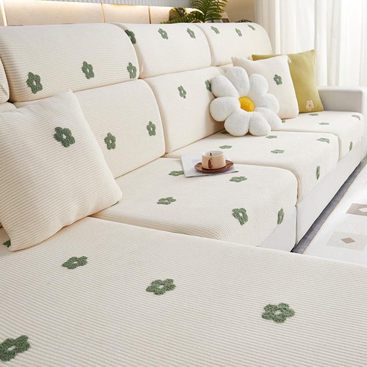 Beige Fleece couch cover variant
