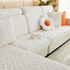 Beige Fleece couch cover variant