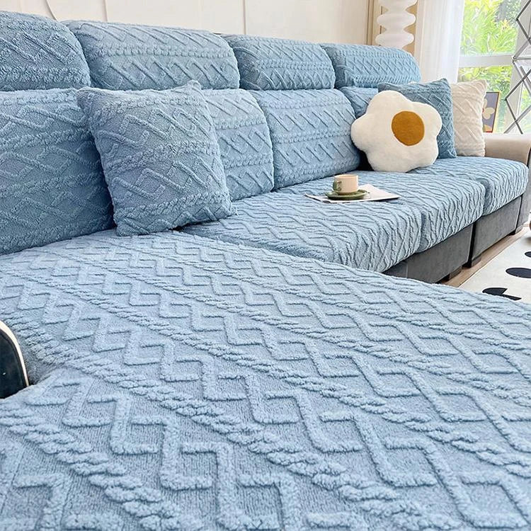 Blue Fleece couch cover variant