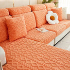 Orange Fleece couch cover variant