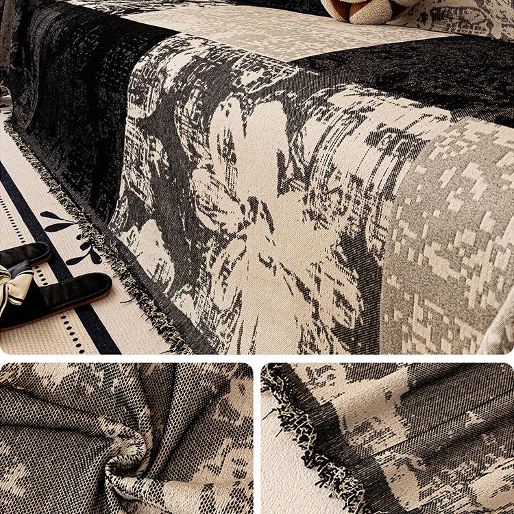 Black Chenille couch cover variant