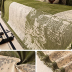 Green Chenille couch cover variant