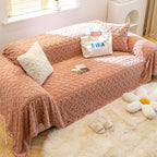 Pink Fleece couch cover variant
