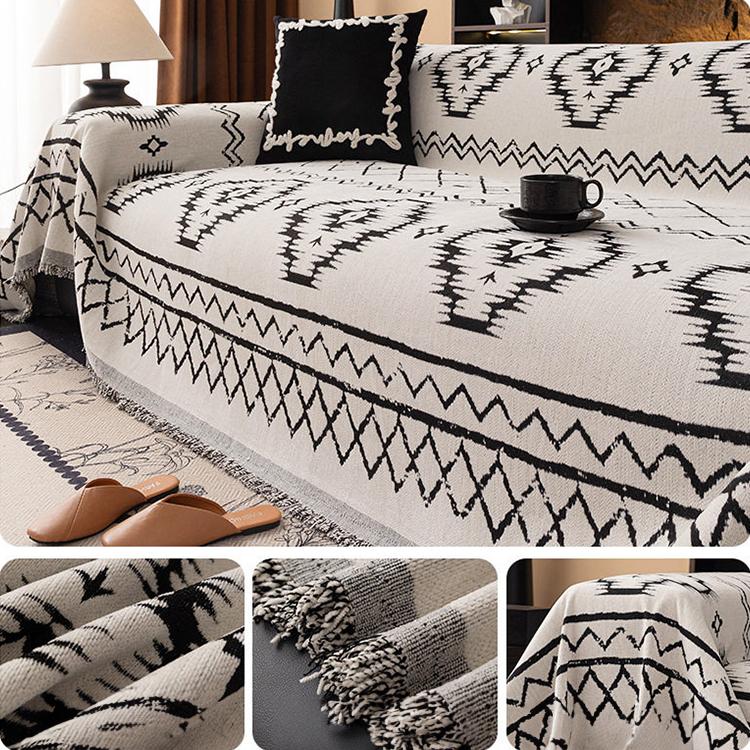 Beige Chenille couch cover variant