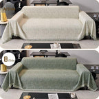 Green Chenille couch cover variant