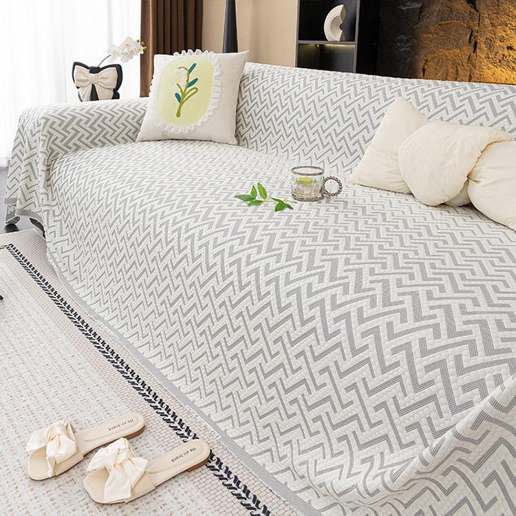 Light gray Ice Silk couch cover variant