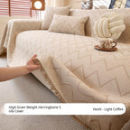 Brown Faux Linen couch cover variant