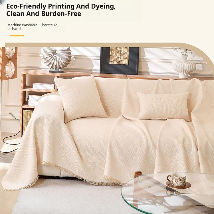 Faux Linen couch cover product view 4