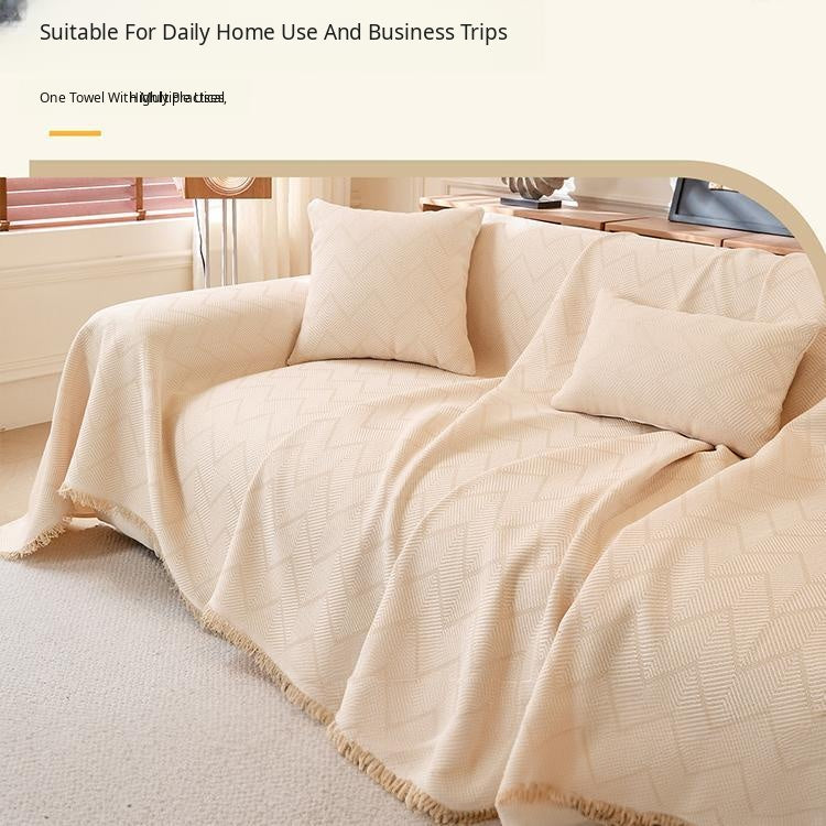 Faux Linen couch cover product view 5
