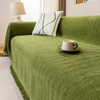 Green Chenille couch cover variant