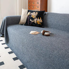 Dark gray Faux Linen couch cover variant