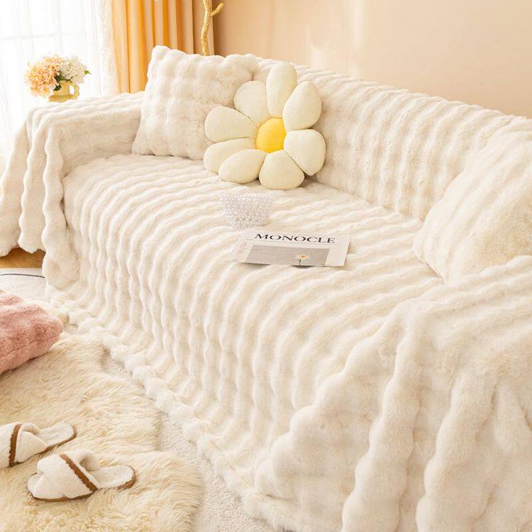 Faux Rabbit Fur couch cover product view 1 Main image