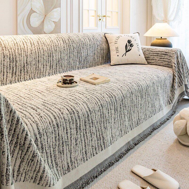 Black Chenille couch cover variant