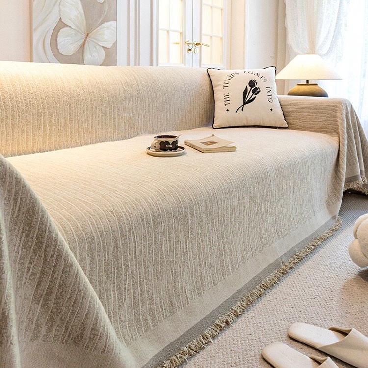 Khaki Chenille couch cover variant