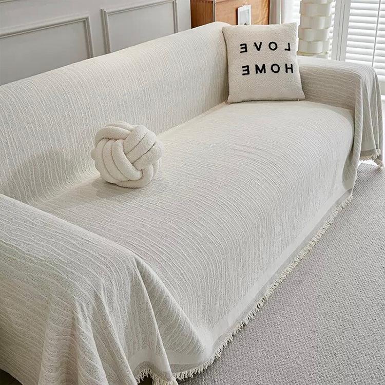 White Chenille couch cover variant