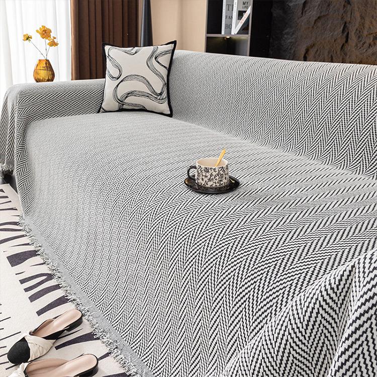 Black Chenille couch cover variant