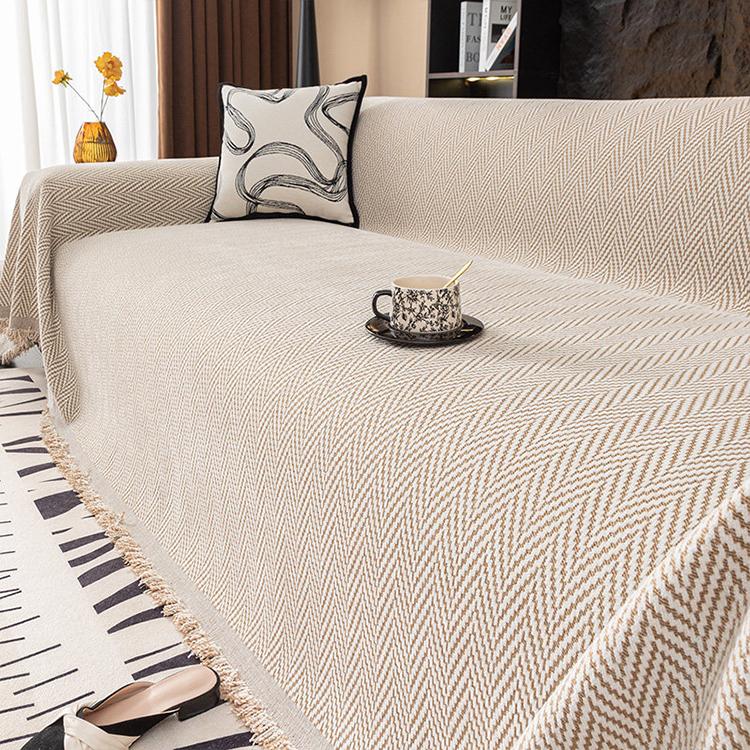 Khaki Chenille couch cover variant