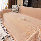 Orange Chenille couch cover variant