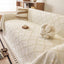 Beige Chenille couch cover variant
