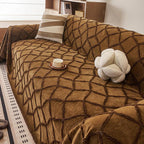 Dark brown Chenille couch cover variant