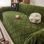 Green Chenille couch cover variant