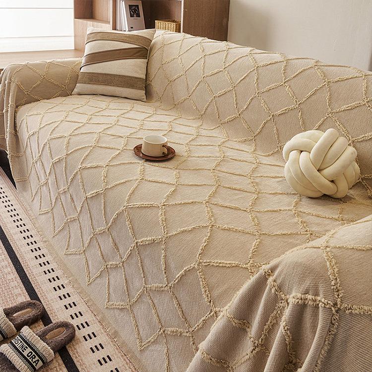 Light brown Chenille couch cover variant