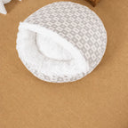 Plush Shell Cave Bed for Cats and Small Dogs - M / Gray