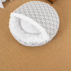 Plush Shell Cave Bed for Cats and Small Dogs - L / Gray