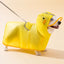 Hooded Dog Rain Poncho with Clear Brim and Belly Cover - S / Yellow