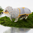 Hooded Dog Rain Poncho with Clear Brim and Belly Cover - 2XL / Gray