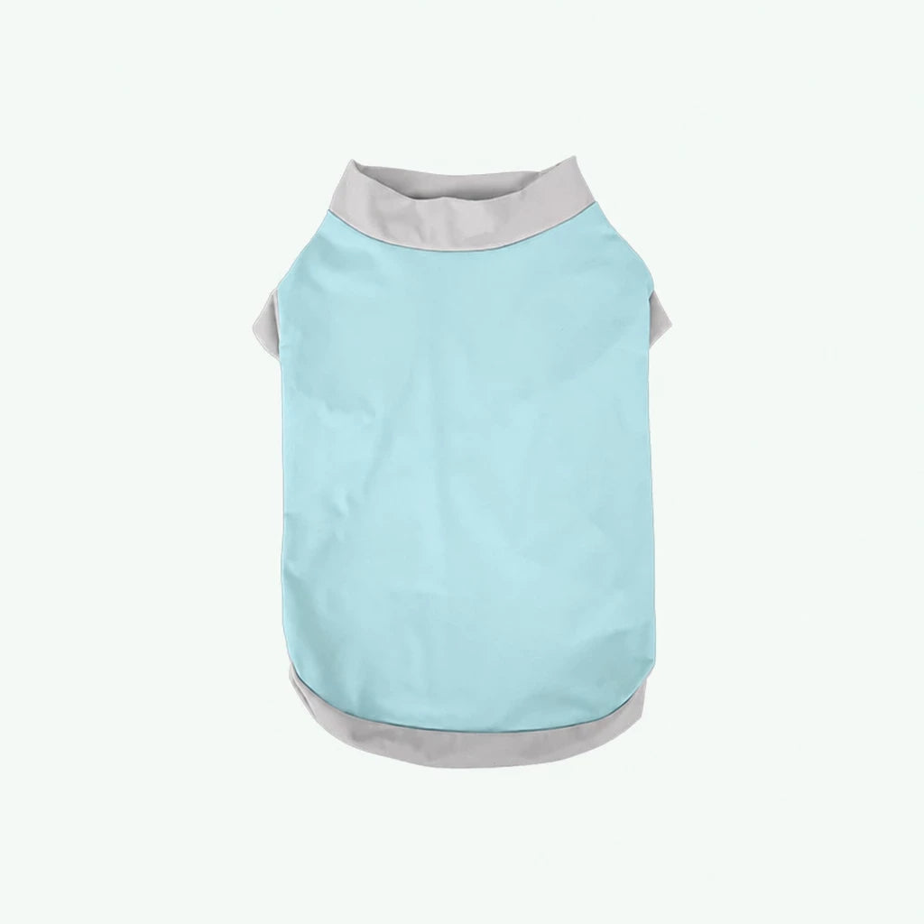 Color-Block Stretch Dog Tank Top with Contrast Trim - L / Mint Green