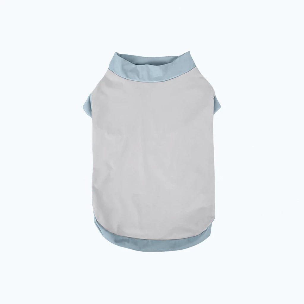 Color-Block Stretch Dog Tank Top with Contrast Trim - S / Gray